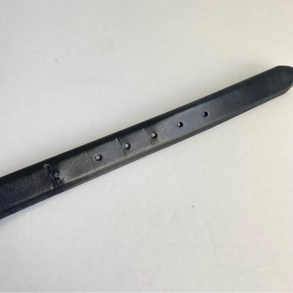 Vintage LeJon Black Leather Dress Belt Smooth‎ Business Casual Unisex Men’s 40